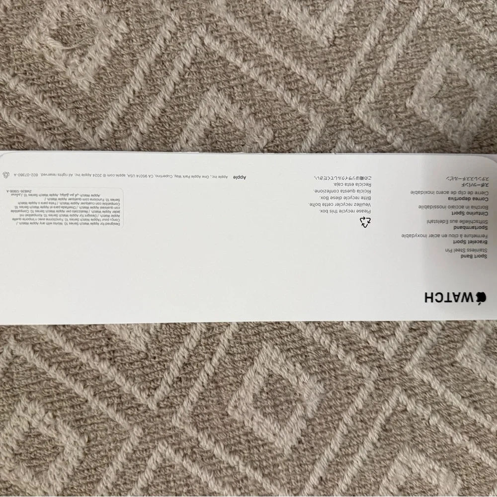 NWT Apple Watch Sport Band - Light Blush Sand - 42mm M/L